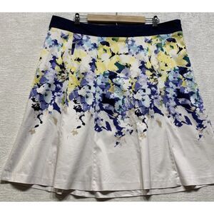 LANE BRYANT Colorful Plus Sz 20 Casual or Dress Knee Length A-Line Cotton Skirt